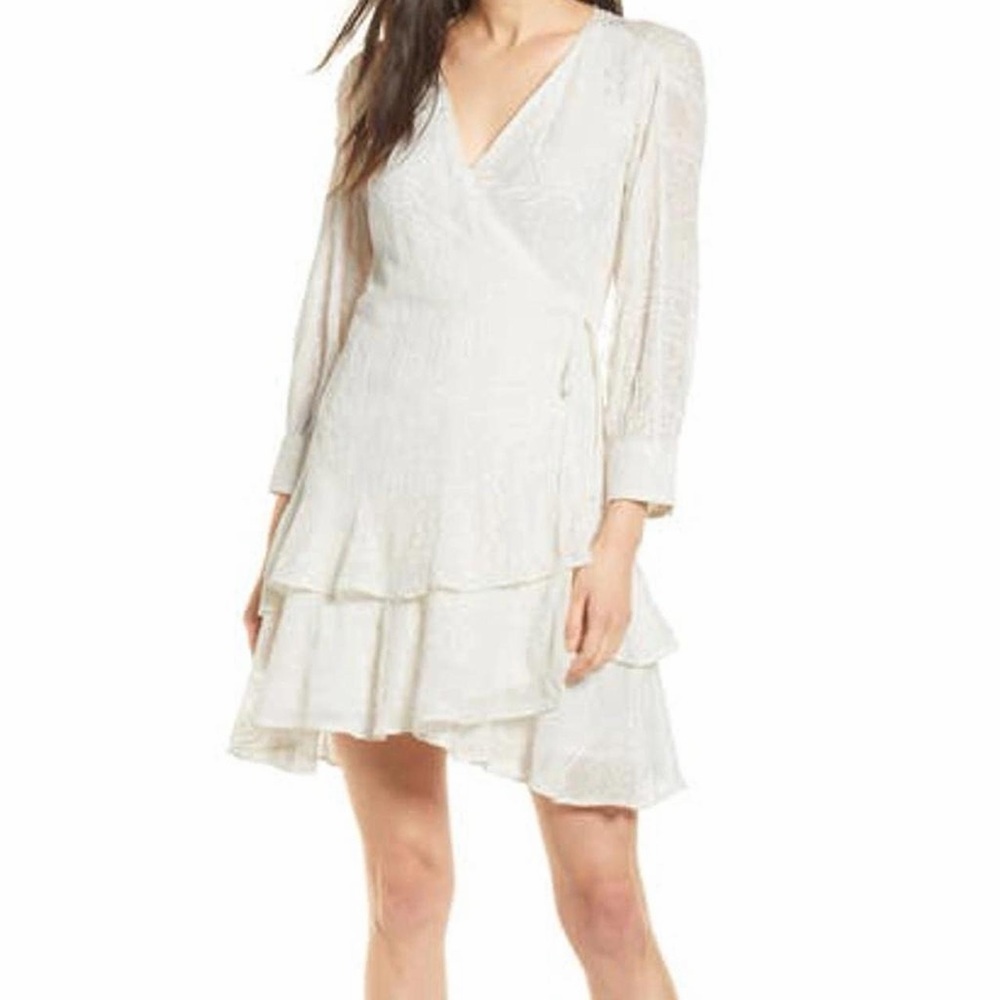 All Saints Ivory Long Sleeve Dress